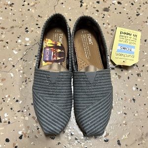 TOMS Movember Grey Striped Wool